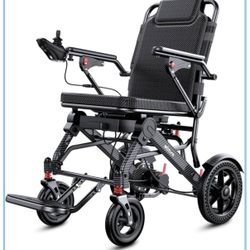 WOTURE Lightweight Electric Wheelchair for Adults, Long Travel Range, Foldable Power Wheelchair