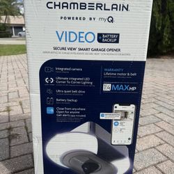 New Chamberlain 1-1|4 HPS myQ Video Ultra Quiet Smart Compatible Belt drive Garage Door Opener B6753T