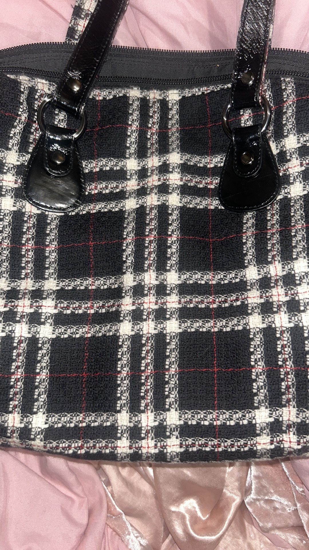 Talbots Vintage Y2K Plaid Wool Large Satchel/Handbag (Like New)