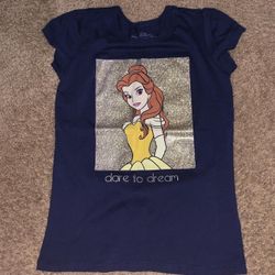 Disney Belle navy blue and yellow tshirt 