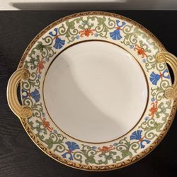 Noritake “M” Handpainted Bone China 10.5” Fruit Bowl