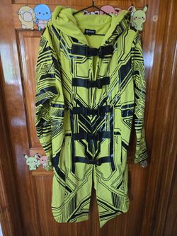 NEO4IC Neon Yellow Techwear / Cyberpunk Graphic Long Sleeve Shirt