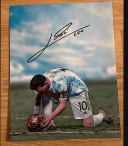 Messi Argentina Signed Poster