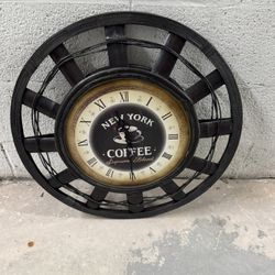 Vintage-Style Wall Decor Set – Pool/Billiards Hall Sign + Coffee Clock Sign