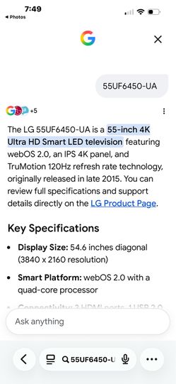 Lg 55 inches tv