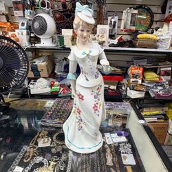 Porcelain Victorian Lady Figurine