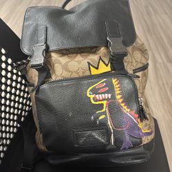 Limited Edition Coach Backpack Collaboration With Michel Jean Basquiat