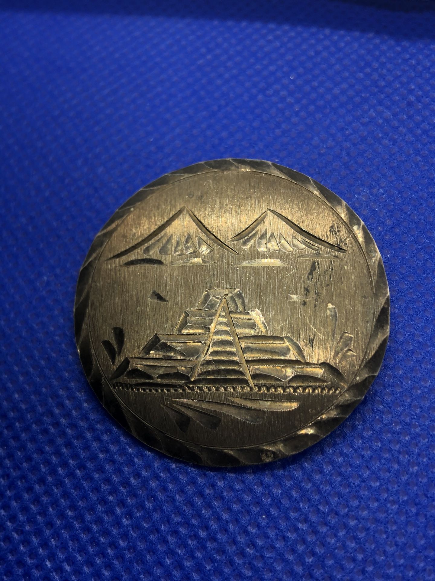 Vintage Mexico Sterling Silver Brooch Pin Pendant 