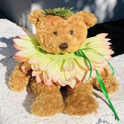 Plushland Flower Bear 2000 Vintage (Silver Lake)