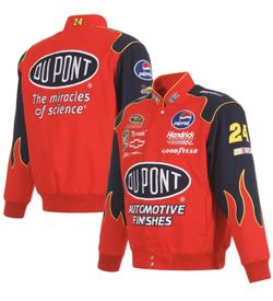 Men's Jeff Gordon JH Design Red DuPont Twill Driver Uniform Full-Snap Jacket