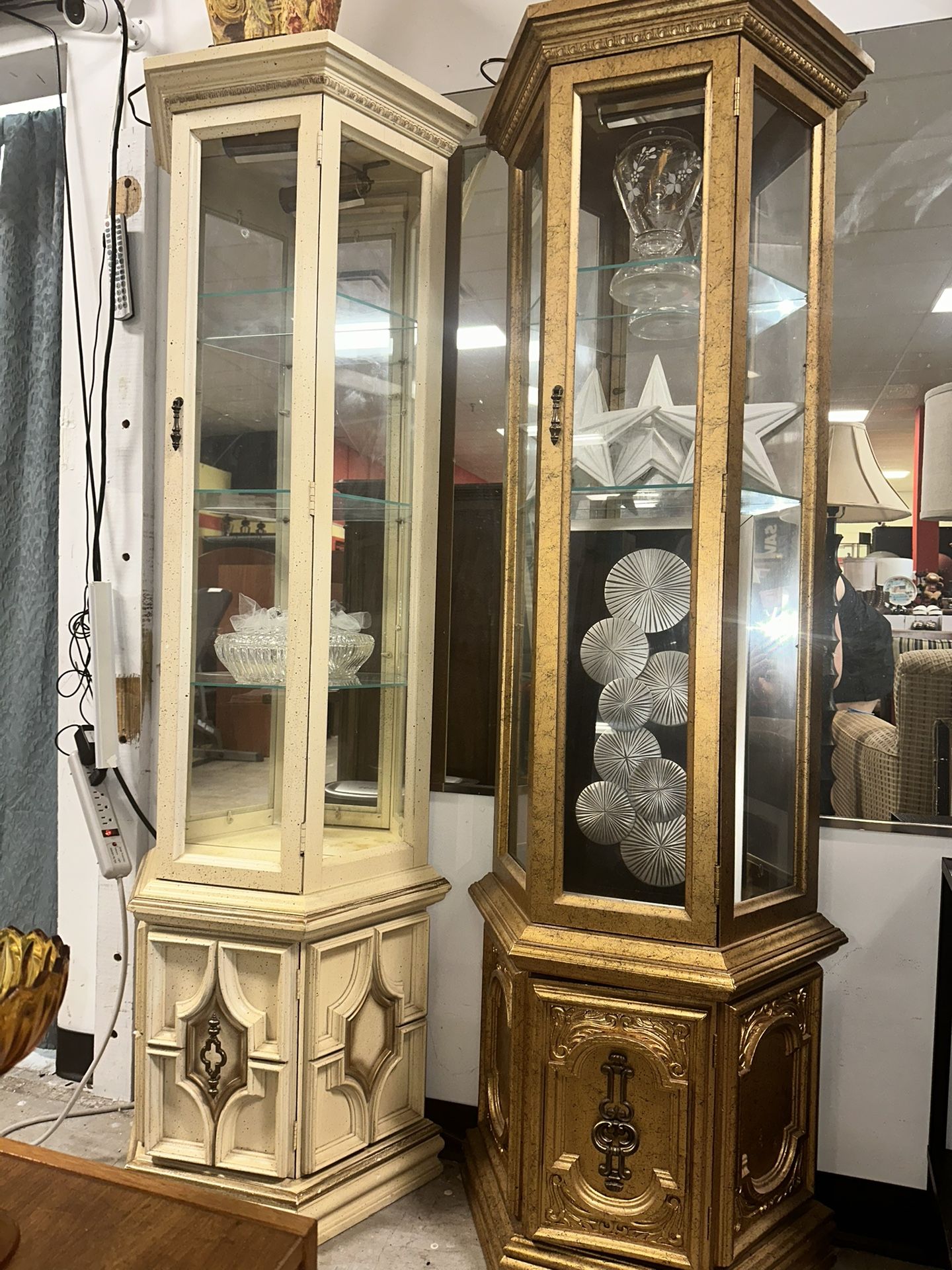 Two Display Cabinets