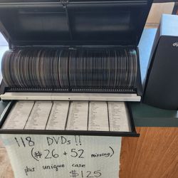 118 DVDs in unique disc selector case