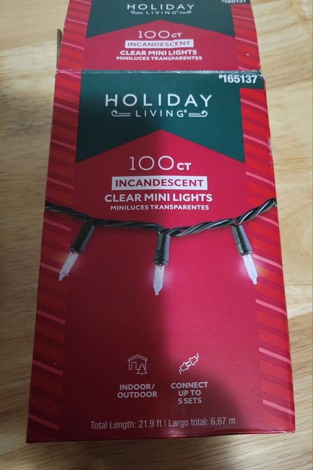 Holiday Living 100ct Clear Mini Lights, 20.6 ft