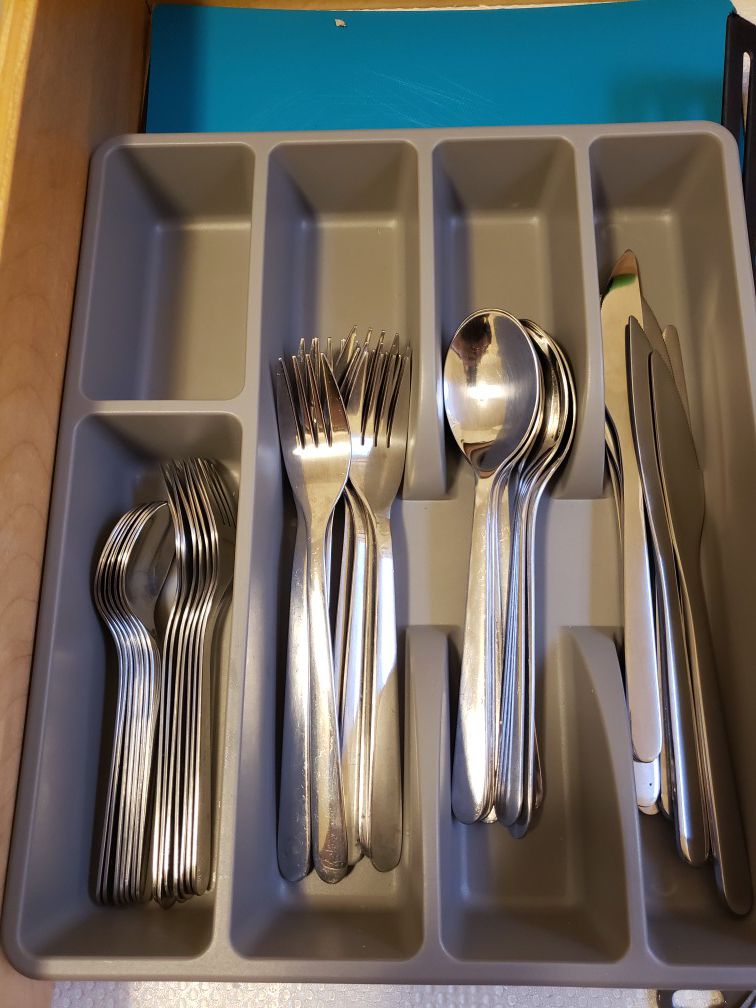 Silverware, Glasware, Pots and Pans