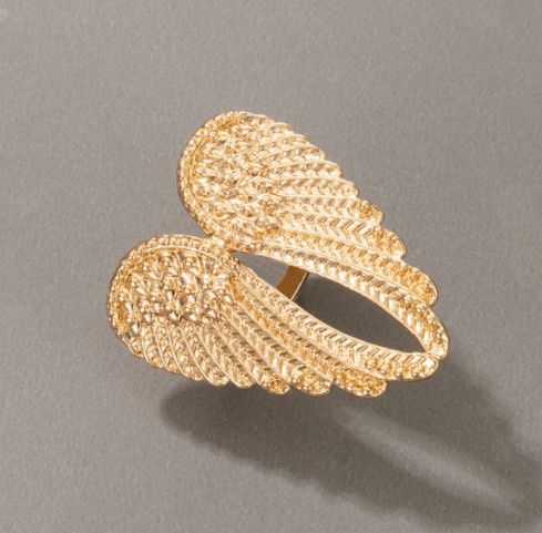Punk Wing Joint Ring for Women Vintage GOLD Color