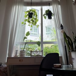 White desk and chair