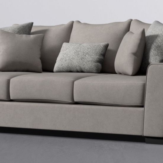 Living Spaces Parker II 101” Deep Sofa With Ottoman