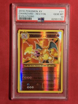 2016 POKEMON XY EVOLUTIONS #11 CHARIZARD-REVERSE Holo PSA 10
