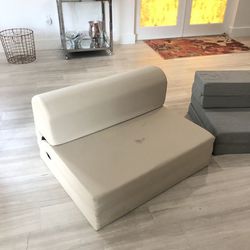 Two (2) MaGshion Sleeper Chair Folding Foam Bed Sized Twin Size 5”x36”x70”  Khaki