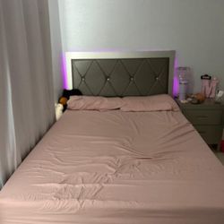 Champagne Crocodile Textured Bedroom Set