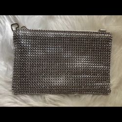 Glamorous silver rhinestone clutch/handbag
