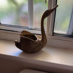 Brass swan