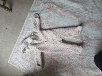 Pink Floral Baby Zip-Up warm bunting suit