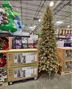 Costco 12 ft Artificial Christmas Tree Pre-Lit Aspen EZ Connect , 4430 Color-Changing Radiant Micro LED Lights