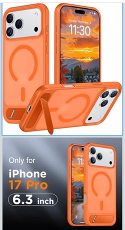 iPhone 17 Pro Case, [Built-in Invisible Kickstand