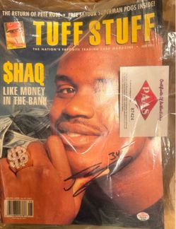 Tuff Stuff Magazine June 1993 Issue #6 Shaquille O'Neal Signed COA