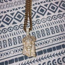 Gold Jesus Piece Pendant 