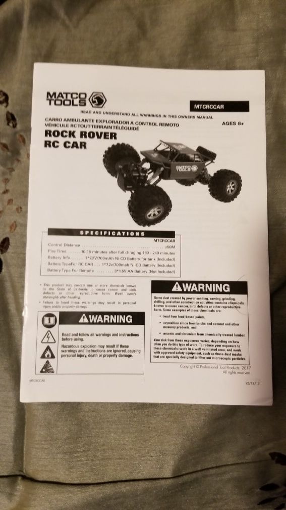 Matco Tools RC Car for Sale in Fontana CA OfferUp