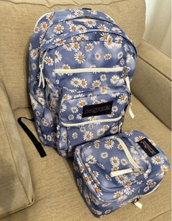 JanSport Daisy Print Backpack and Lunch Bag Set