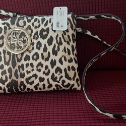 New Guess Leopard Print Purse $55 OBO
