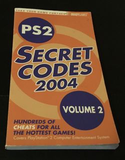 Secret Codes Book 2004 ForPS2 PlayStation 2   Like  New