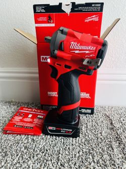 New Milwaukee M12 FUEL Brushless Stubby 3/8 in. Impact Wrench and 4.0 Battery. $190