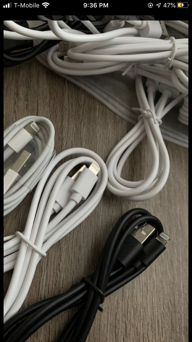 iphone and android charger cables