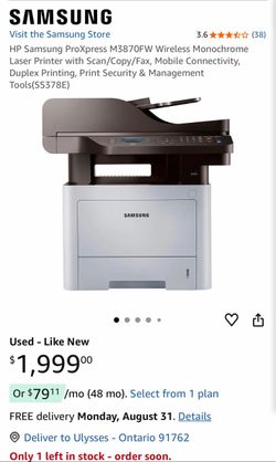 HP Samsung All-In-One Pro Laser printer