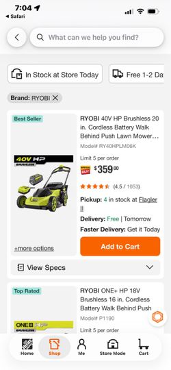 Ryobi lawnmower