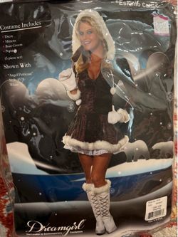 Eskimo Cutie Costume Dreamgirl 4550 Adult Women's 1 Piece  dress Size Medium Cosplay
