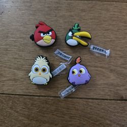 Lot Of 4 Angry Bird Shoe Charms 