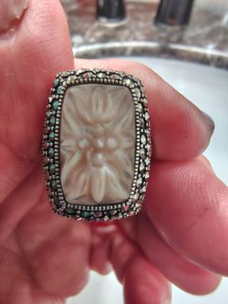 Vintage large sterling silver ring