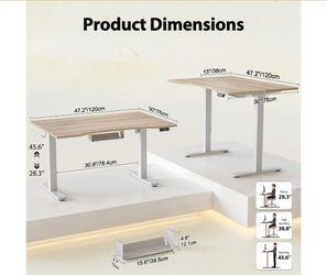 47x30 Extra Deep Standing Desk