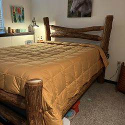 Queen Log Bed Frame