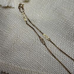 14K Yellow Gold Ichthys Christian Necklace – 15” | 2.7g | Faith Symbol Chain