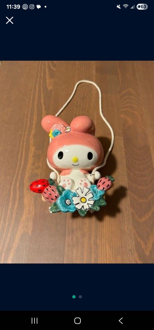 BLUE SKY SANRIO HELLO KITTY "MY MELODY" SWINGER FIGURINE