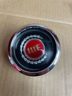 Chrome Wheel Center Cap with Red Emblem