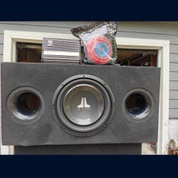 JL 12" Subs Big Ported Box Amp And Wiring Kit LOUD