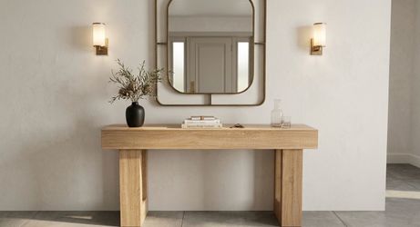 Natural Tan 63” Entryway Table