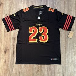 San Francisco 49ers #23 McCaffrey Faithful Black Men’s Jersey 